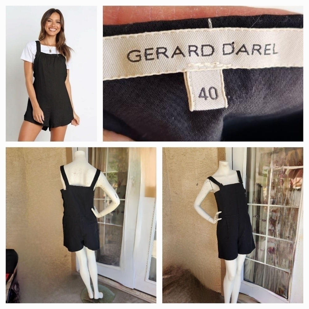 Gerard Darel Black Square Romper